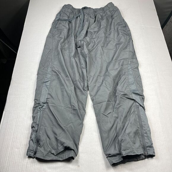 Starter Mens Vintage Track Pants Gray Lined Running Zip Ankle Joggers LARGE - Picture 1 of 11